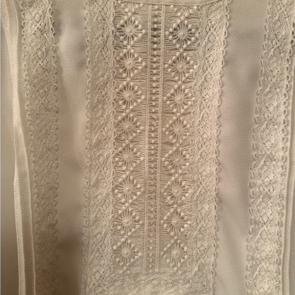 J. Jill Cream Blouse Sz.M - Picture 4 of 7